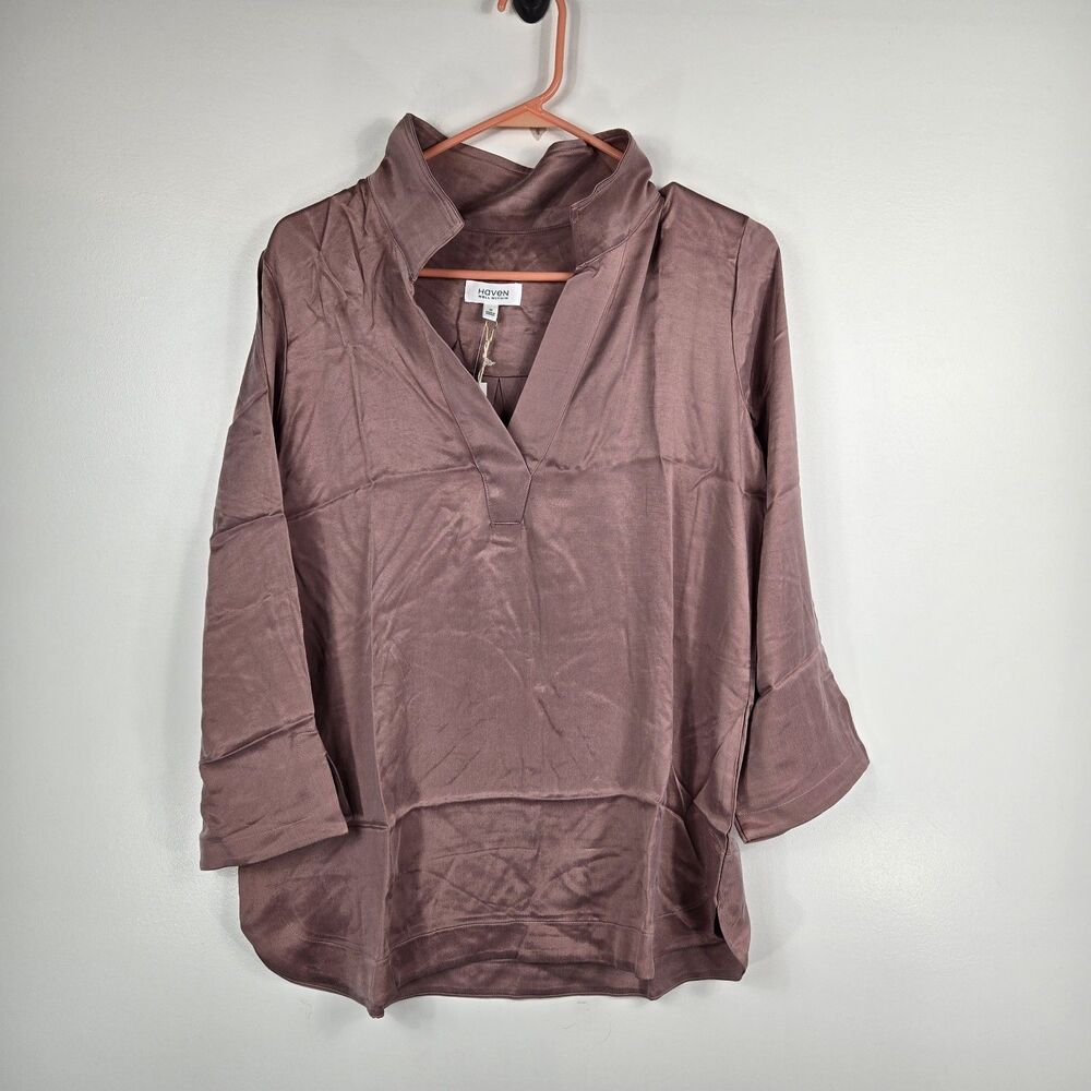 Haven Well Within Women's Size Large Long Sleeve V Neck Lounge Sleep Shirt NWT